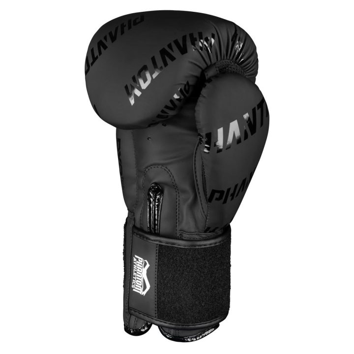 Боксерські рукавиці Phantom APEX Velcro Black 12 унцій (Бинти 4м. в подарунок) - Зображення 4