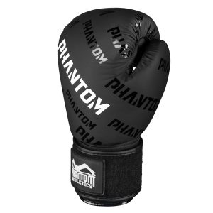 Боксерські рукавиці Phantom APEX Velcro Black 12 унцій (Бинти 4м. в подарунок) - Зображення 3