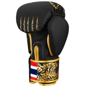 Боксерські рукавиці Phantom Muay Thai Black Gold 16 унцій (Бинти 4м. в подарунок) - Зображення 4