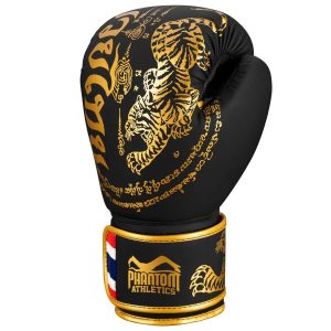 Боксерські рукавиці Phantom Muay Thai Black Gold 16 унцій (Бинти 4м. в подарунок) - Зображення 3