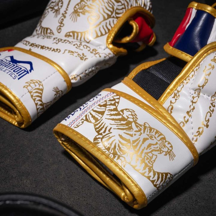 Рукавиці для ММА Phantom Muay Thai White Gold S/M (капа в подарунок) - Зображення 9