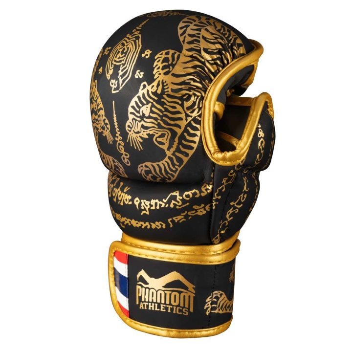 Рукавиці для ММА Phantom Muay Thai Black Gold S/M (капа в подарунок) - Зображення 3
