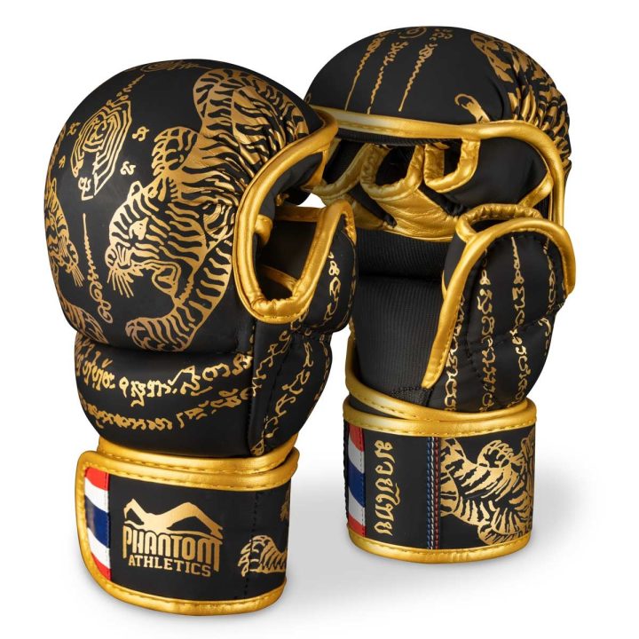 Рукавиці для ММА Phantom Muay Thai Black Gold S/M (капа в подарунок) - Зображення 2