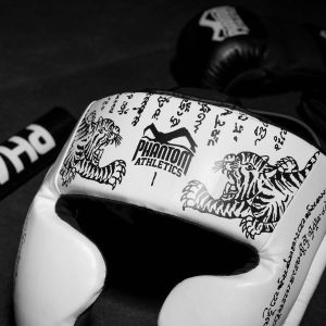 Боксерський шолом Phantom Muay Thai Full Face White (капа в подарунок) - Зображення 4