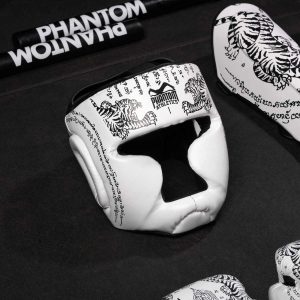 Боксерський шолом Phantom Muay Thai Full Face White (капа в подарунок) - Зображення 5