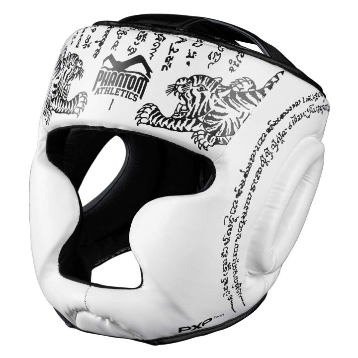 Боксерський шолом Phantom Muay Thai Full Face White (капа в подарунок) - Зображення 2