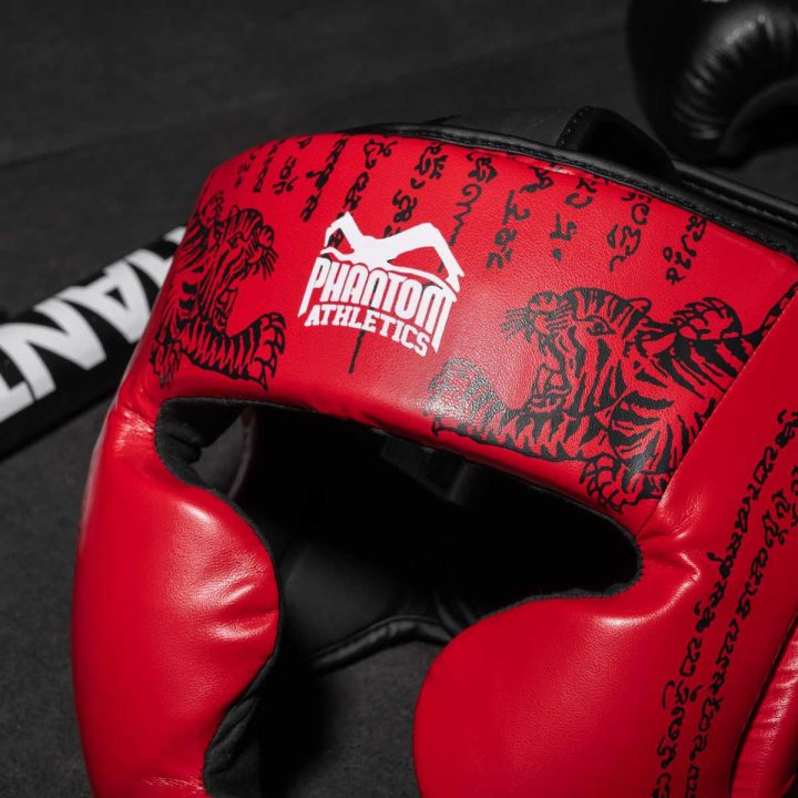 Боксерський шолом Phantom Muay Thai Full Face Red (капа в подарунок) - Зображення 8