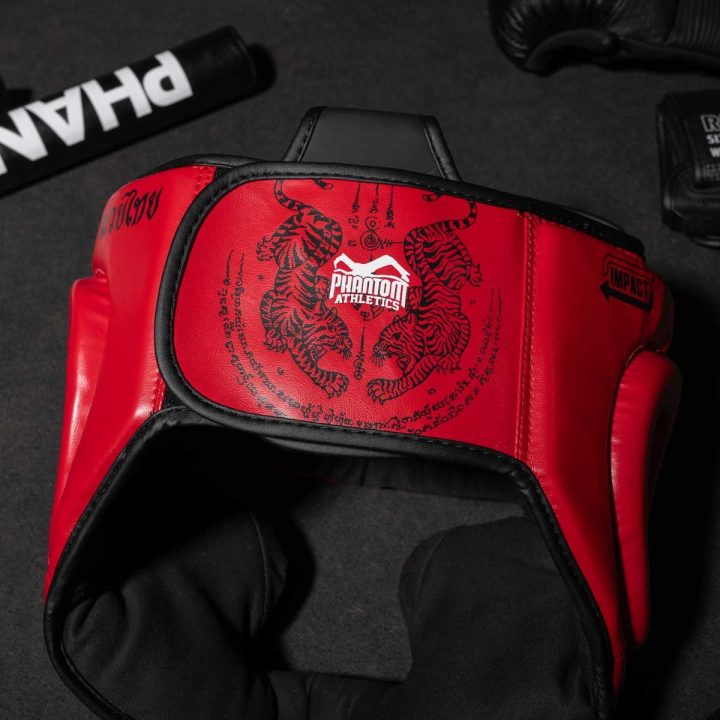 Боксерський шолом Phantom Muay Thai Full Face Red (капа в подарунок) - Зображення 7