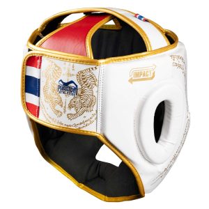 Боксерський шолом Phantom Muay Thai Full Face White Gold (капа в подарунок) - Зображення 3