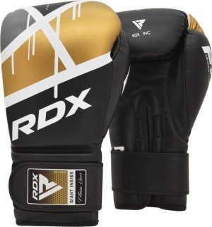 Боксерські рукавиці RDX F7 Ego Black Golden 10 унцій (капа в комплекті) - Зображення 2
