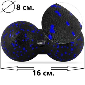 Набір для масажу та йоги PowerPlay PP_4096 (Ролик 33*14 + 2-ва мячі) Blue + резинка 7.5 кг. - Зображення 9