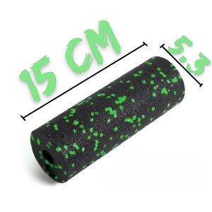 Набір для масажу та йоги PowerPlay PP_4093 EPP (3 м'ячики + валик масажер 15*5,3см.) Green  + резинка 5,5 кг. - Зображення 8