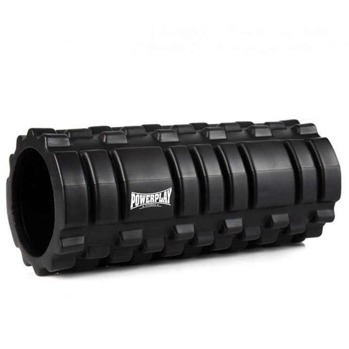Набір для масажу та йоги PowerPlay PP_4096 (Ролик 33*14 + 2-ва мячі) Black + резинка 11 кг. - Зображення 2