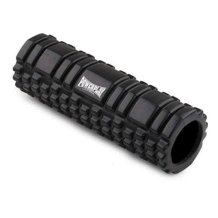 Набір для масажу та йоги PowerPlay PP_4097 (Ролик 30*10 + 2-ва мячі) Black + резинка 11 кг. - Зображення 2