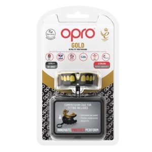 Капа OPRO Gold доросла (вік 11+)  Grillz Black/Gold (art.102504012) - Зображення 4