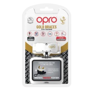 Капа OPRO Gold Braces під брекети доросла (вік 11+) White/Gold (art.102506004) - Зображення 10