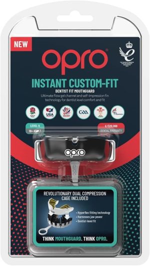 Капа OPRO Instant доросла (вік 11+) White/Gold (art.102520006) - Зображення 9