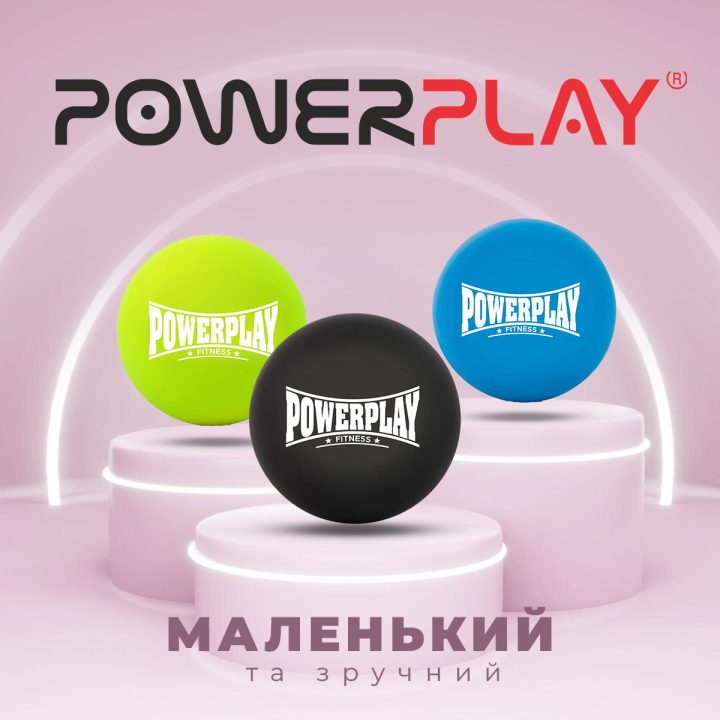 Масажний силіконовий м'яч PowerPlay PP-4354 Silicone Lacrosse Ball (6.3см.) Чорний - Зображення 6
