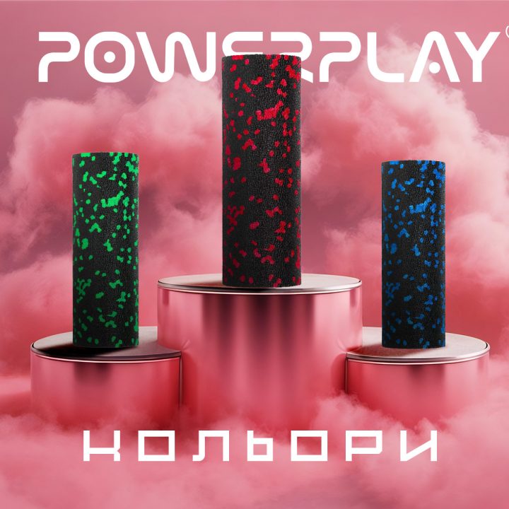 Масажний ролик (роллер) гладкий PowerPlay PP-4346 Mini EPP Foam Roller Чорно/Червоний (15x5,3см.) - Зображення 10