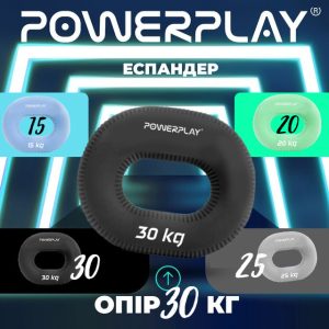 Еспандер кистьовий силіконовий PowerPlay PP-4336 Hand Grip Hard 30 кг. Чорний - Зображення 10