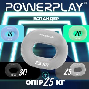 Еспандер кистьовий силіконовий PowerPlay PP-4336 Hand Grip Large 25 кг. Сірий - Зображення 10