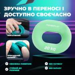 Еспандер кистьовий силіконовий PowerPlay PP-4336 Hand Grip Medium 20 кг. Зелений - Зображення 8