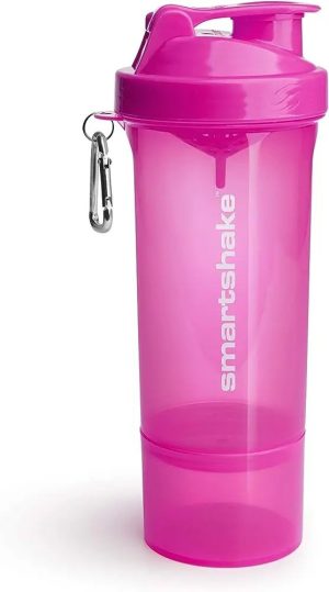 Шейкер спортивний SmartShake Slim 500ml Neon Pink - Зображення 2