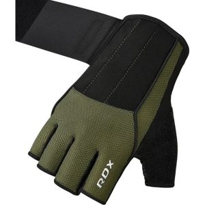 Рукавички для фітнесу RDX W3 ARMY GREEN WITH EVA PADDING-M - Зображення 4