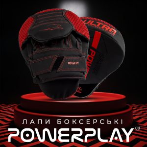 Лапи боксерські PowerPlay 3044 Pro Carbon Ultra Series Чорно-Червоні PU [пара] - Зображення 6