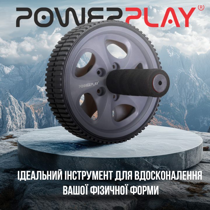 Колесо для преса PowerPlay PP-4345 Exercise Wheel (d16.5cm.) Сіре - Зображення 6