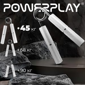 Еспандер-ножиці алюмінієвий PowerPlay 4322 (45 кг) Hand Grip Срібний - Зображення 10