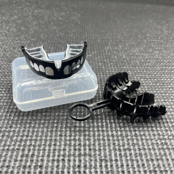 Капа OPRO Silver доросла (вік 11+) Grillz Black/Silver (art.102502013) - Зображення 8