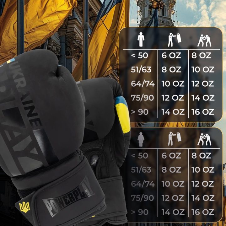Боксерські рукавиці PowerPlay 3021 Ukraine Чорні 16 унцій - Зображення 10