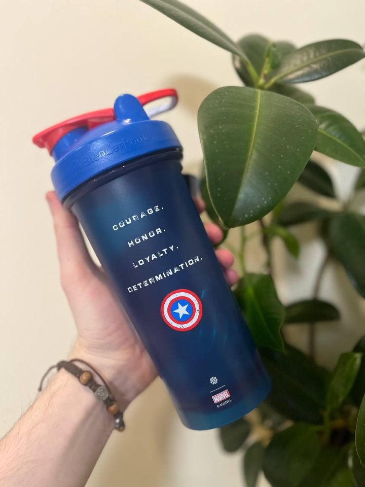 Шейкер спортивний BlenderBottle Classic Loop PRO 28oz/820ml Marvel Capitan Amerika (600557) - Зображення 7