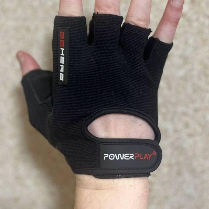 Рукавички для фітнесу і важкої атлетики PowerPlay 9200 чорні L - Зображення 2