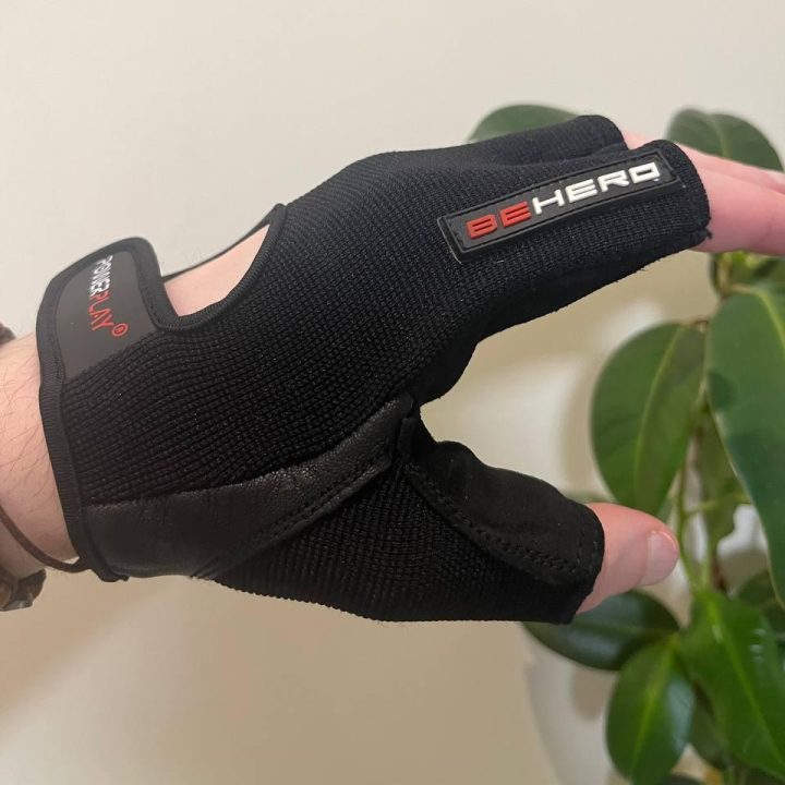 Рукавички для фітнесу і важкої атлетики PowerPlay 9200 чорні L - Зображення 3