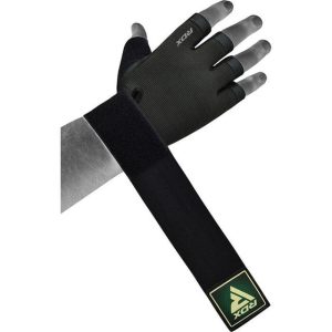Рукавички для фітнесу RDX T2 Half Army Green PLUS-L - Зображення 4