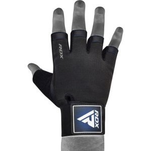 Рукавички для фітнесу RDX T2 Half Blue PLUS-XL - Зображення 4