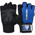 Рукавички для фітнесу RDX W1 HALF BLUE-M