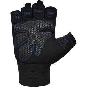 Рукавички для фітнесу RDX W1 HALF BLUE PLUS-XL - Зображення 3