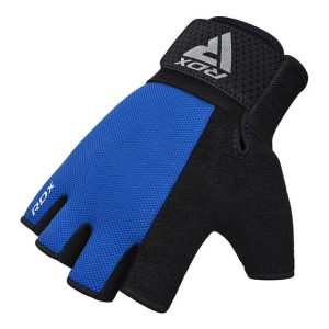 Рукавички для фітнесу RDX W1 HALF BLUE PLUS-S - Зображення 3