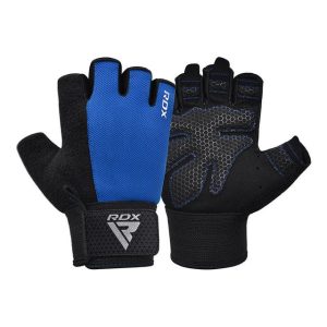 Рукавички для фітнесу RDX W1 HALF BLUE PLUS-S - Зображення 4