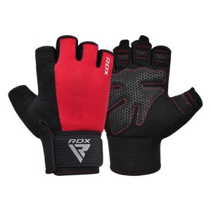 Рукавички для фітнесу RDX W1 HALF RED PLUS-S - Зображення 3