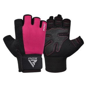 Рукавички для фітнесу RDX W1 HALF PINK PLUS-M - Зображення 3