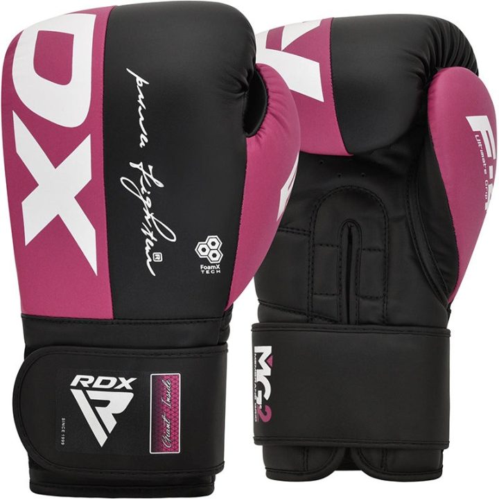 Боксерські рукавиці RDX REX F4 PINK/BLACK-10 унцій (капа в комплекті) - Зображення 2
