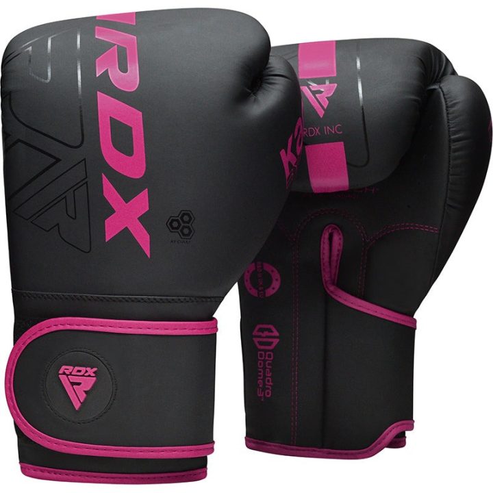 Боксерські рукавиці RDX F6 MATTE PINK-12OZ (капа в комплекті) - Зображення 2