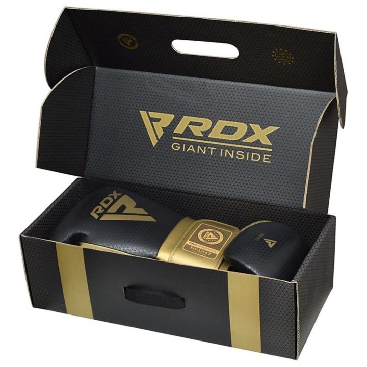 Боксерські рукавиці RDX MARK PRO SPARRING TRI LIRA 2 GOLDEN-10 унцій (капа в комплекті) - Зображення 8