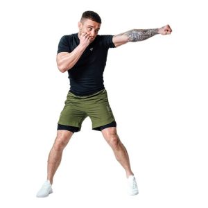 Компресійні шорти для RDX MMA T16 2-в-1 GREN/BLACK-S - Зображення 5