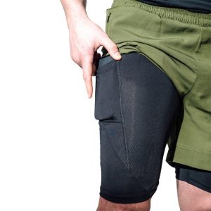 Компресійні шорти для RDX MMA T16 2-в-1 GREN/BLACK-S - Зображення 3
