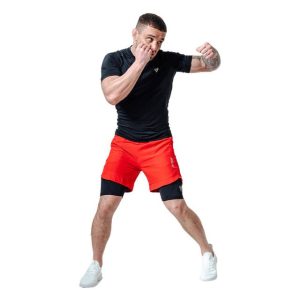 Компресійні шорти для RDX MMA T16 2-в-1 RED/BLACK-L - Зображення 5